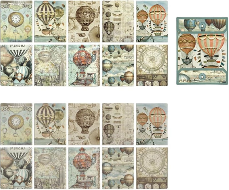 Multi Color Scrapbooking Paper 20 Sheets Decorative Retro Aesthetic Sticker For Journal Craft - Image 1